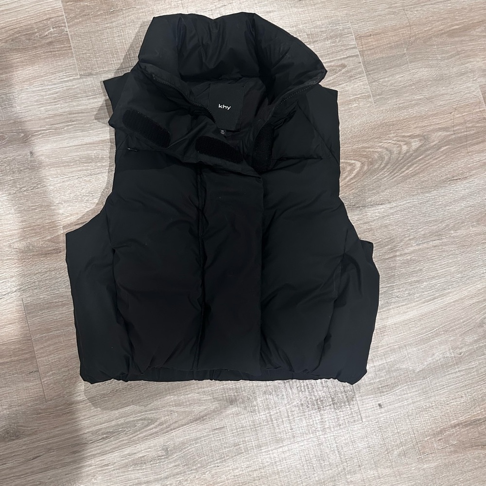 Ivy Black Puffer Vest for Women